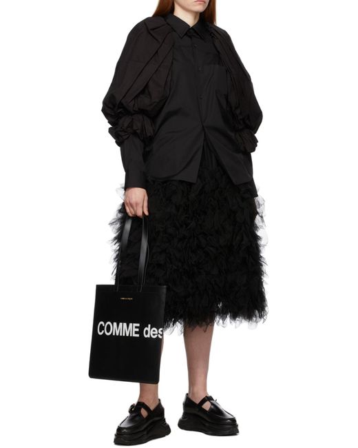 Comme des Garçons Black Printed Handbag for men