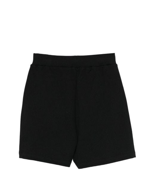 Balmain Black Cotton Button Shorts