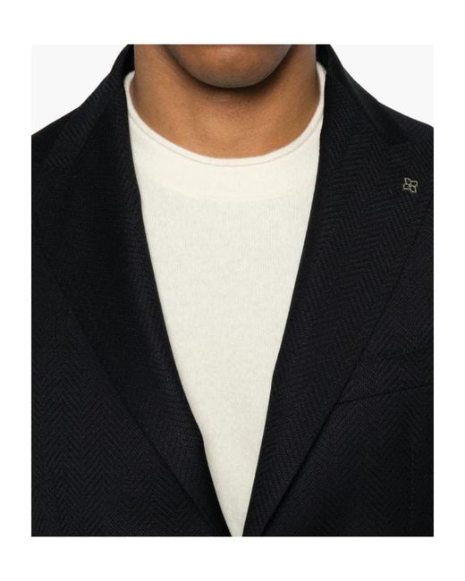 Tagliatore Blue Long-Sleeve Blazer for men