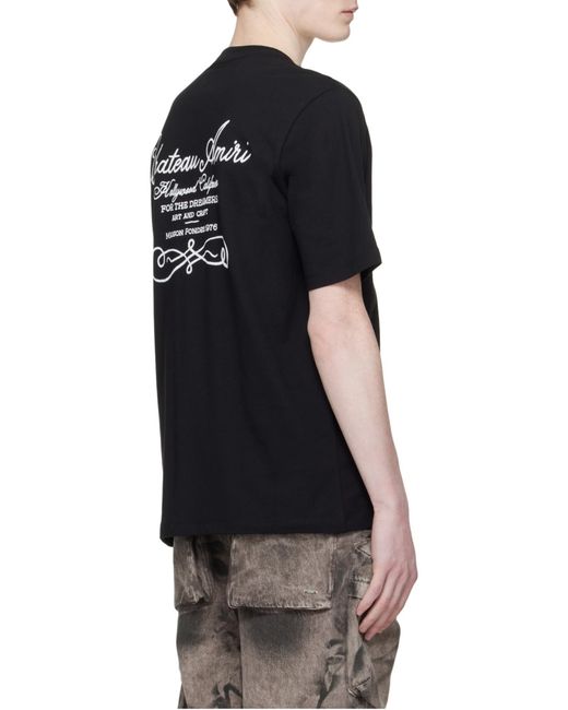 Amiri Black Short Sleeve Crewneck T-Shirt for men