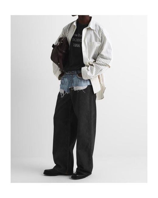 Acne Gray Wide Leg Jeans for men