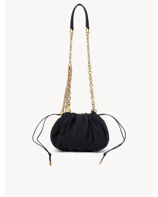 Chloé White Chloé Plissé Chain Shoulder Bag