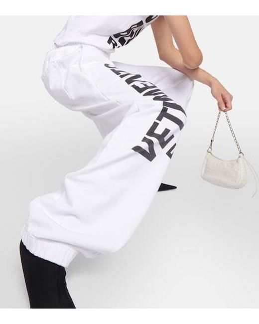 Vetements White Brand Logo Sweatpants