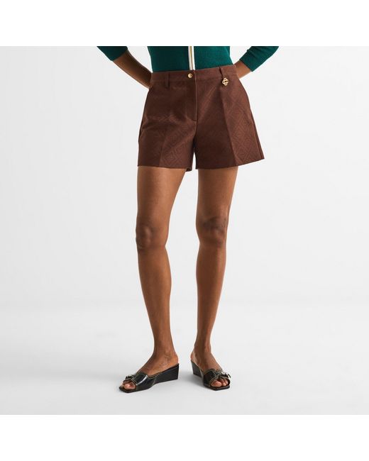 Casablanca Brown Belt Loop Shorts