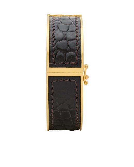 Saint Laurent White Cassandre Logo Plaque Bracelet