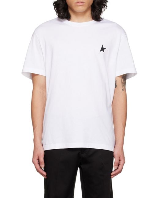 Golden Goose Deluxe Brand White Star Printed Crewneck T-Shirt for men