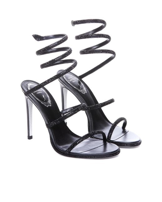 Rene Caovilla Metallic René Caovilla Embellished Heeled Sandals