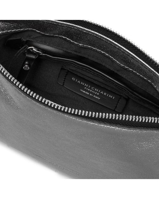 Gianni Chiarini Gray Logo Shoulder Bag