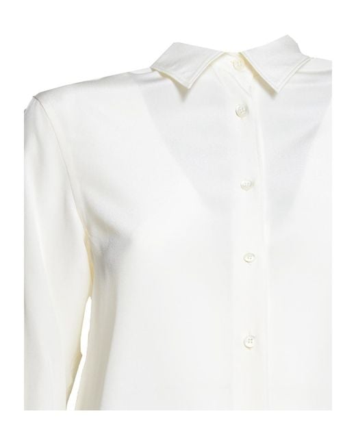 Aspesi White Buckle Long-Sleeved Shirt