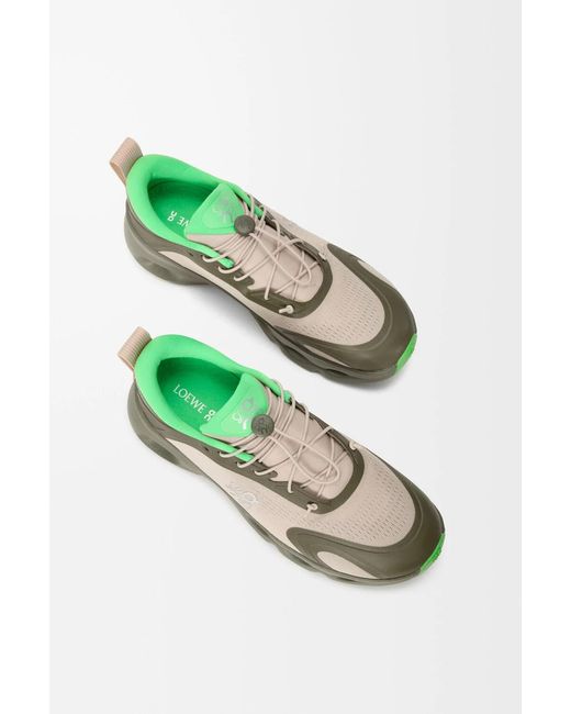 Loewe Green X On Cloudsolo Lace-Up Sneakers