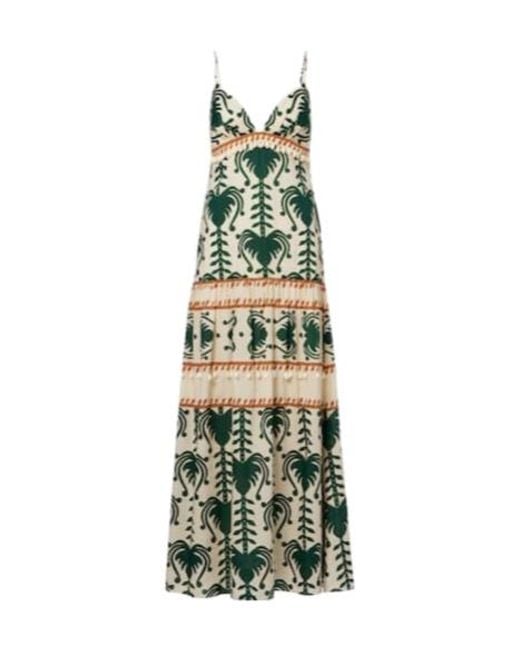 Johanna Ortiz Green Keeper Cotton Poplin Maxi Dress