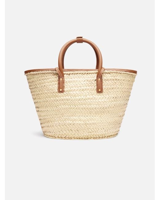 Jacquemus Metallic Double-Handle Straw Tote Bag