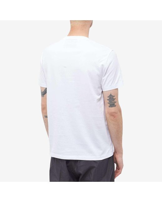 Neil Barrett White Thunderbolt-Print Crew-Neck T-Shirt for men