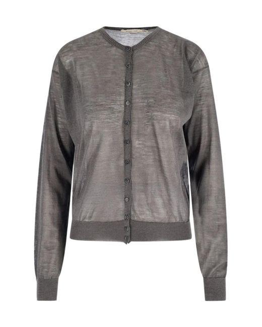Paloma Wool Gray Long-Sleeved Knitted Cardigan