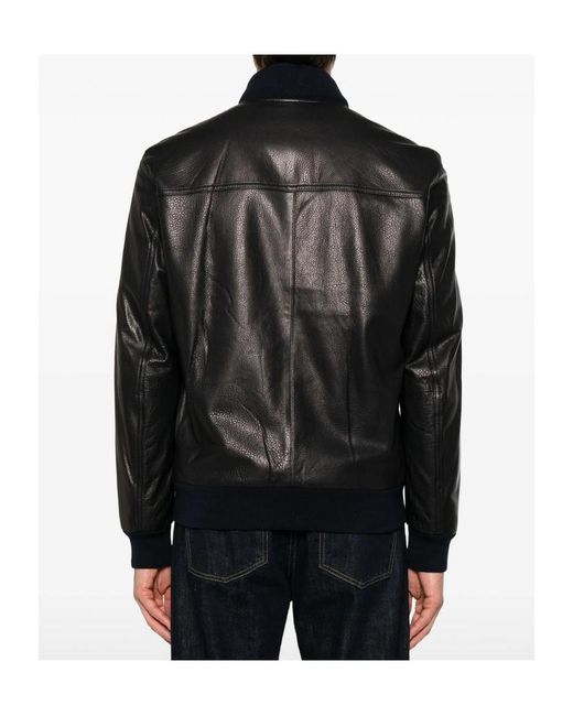 Brioni Black Bomber Jackets for men