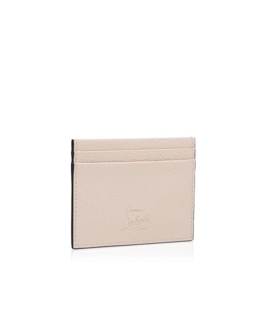 Christian Louboutin Natural Kios Logo Plaque Card Holder