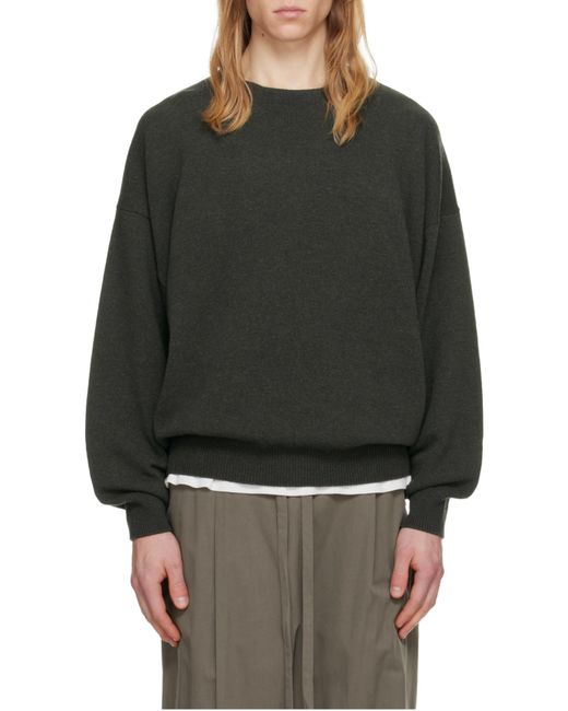 Fear Of God Gray Relaxed Fit Knit Crewneck Jumper for men