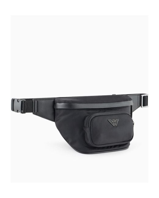 Giorgio Armani Black Emporio Armani Asv Belt Bag for men