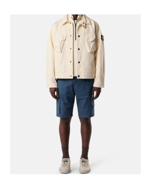 Stone Island Natural Coach Jacket With Anti-Drop Finish for men