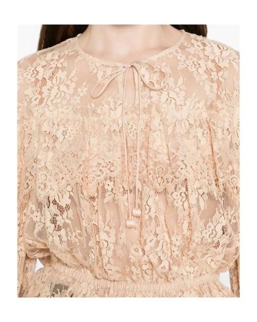 Sea Natural Ruffled Lace Blouse