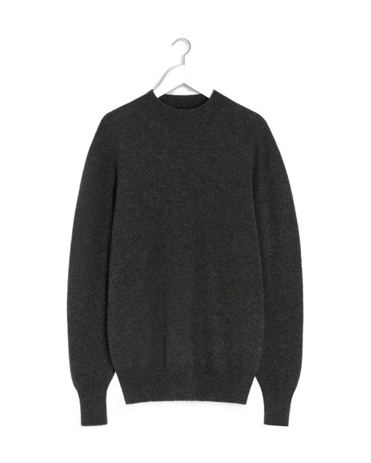 Lemaire Black Mock Neck Sweater for men