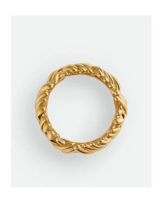 Bottega Veneta Metallic Intreccio Ring