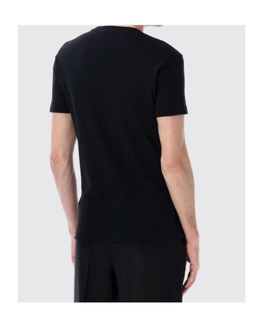 Tom Ford Black Short Sleeved Crewneck T-Shirt for men