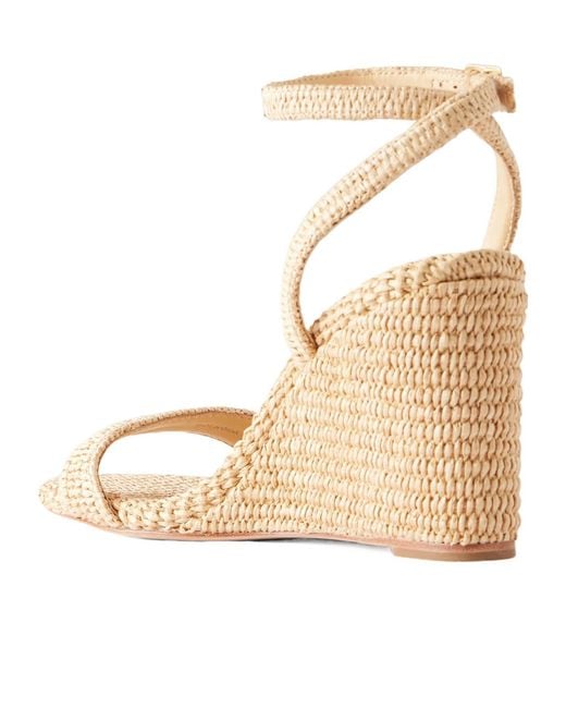 Loeffler Randall Natural Raffia Wedge Sandals