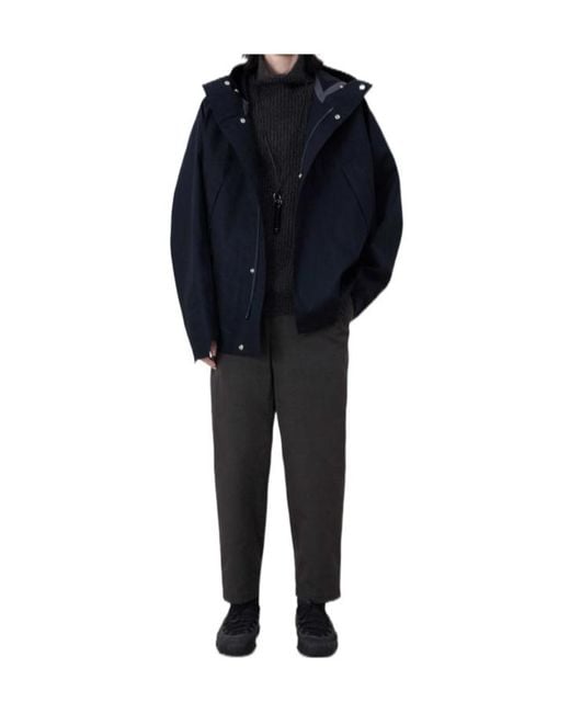 Lemaire Black Straight Hem Hooded Parka for men