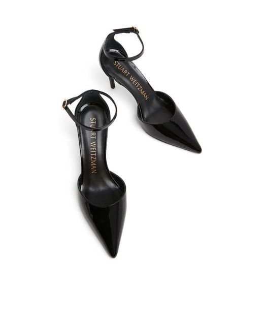 Stuart Weitzman Black Stuart 85Mm Pointed-Toe Pumps
