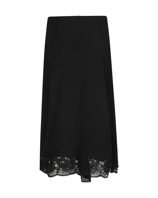 P.A.R.O.S.H. Black Arnia Midi Skirt