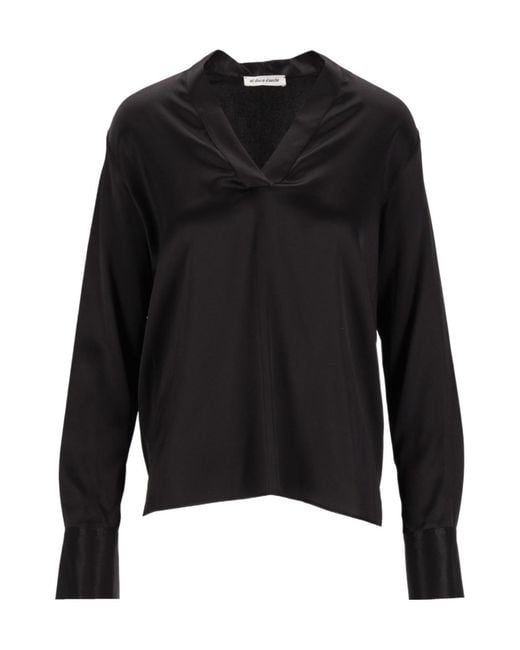 Al Duca D'aosta Black Long-Sleeve V-Neck Top