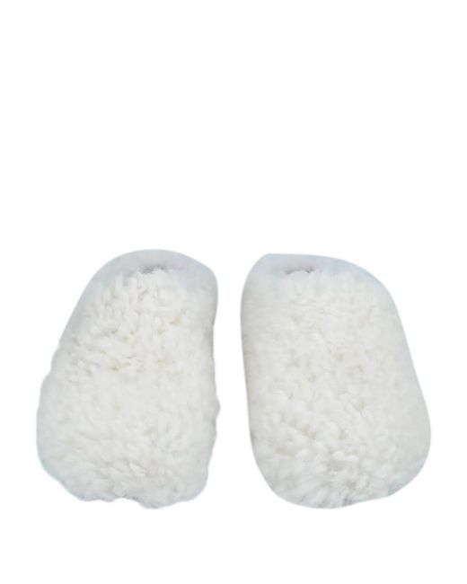 Marni White Solid Color Round-Toe Leather Shoes