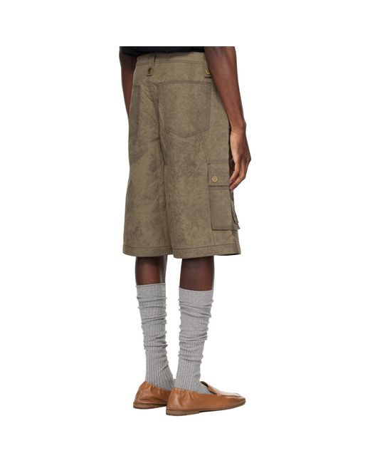 ANDERSSON BELL Green Carpenter Cargo Shorts for men
