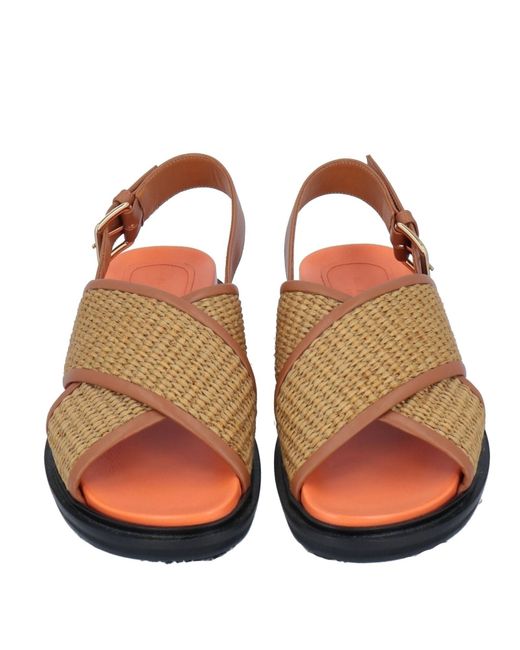 Marni Brown Slingback Sandals