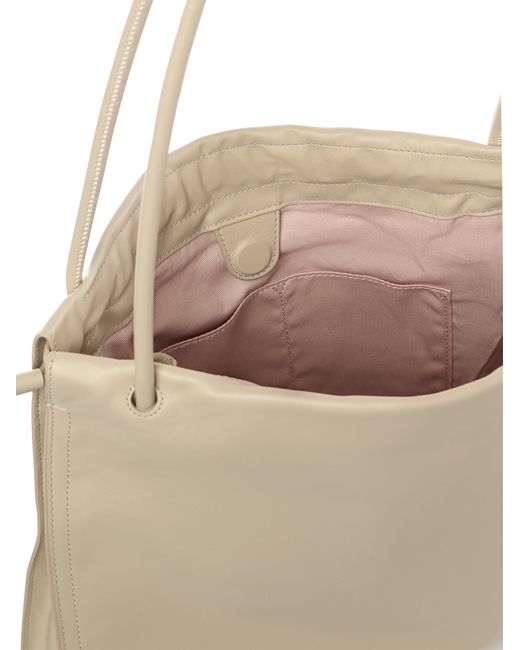 Coccinelle Natural Logo Embossed Drawstring Tote Bag