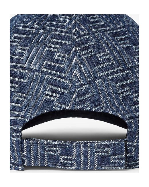 Fendi Blue Denim Baseball Cap for men