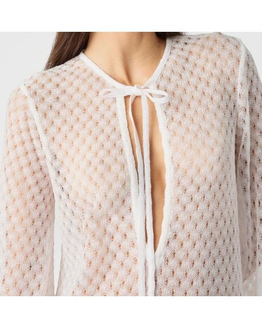 Missoni White Tie Neck Kaften