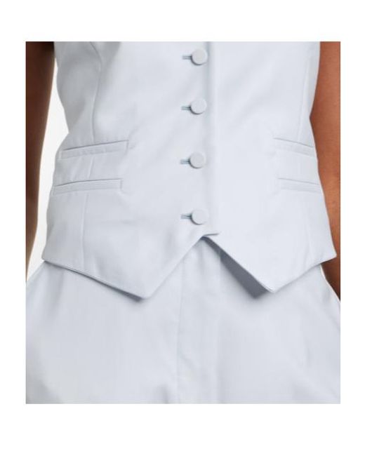 Gabriela Hearst White Coleridge Wool And Silk Vest