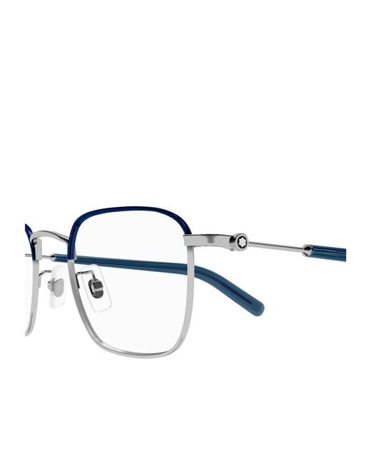 Montblanc White Eyewear Mb0389O Rectangular Glasses And Frames for men