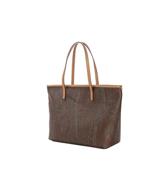 Etro Brown Patterned Shoulder Bag