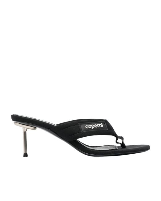Coperni Black Open-Toed Logo Muller Shoes