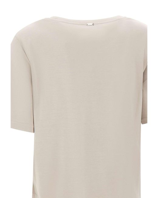 Herno White Logo Plaque Crewneck T-Shirt