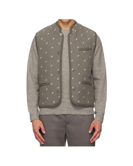 Rier Gray Walker Wool Vest for men