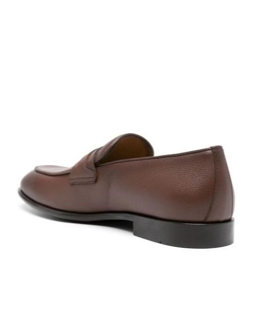 Ferragamo Brown Round-Headed Love Shoes for men
