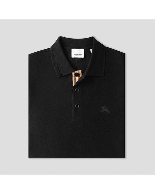 Burberry Black Pull-Down Short-Sleeved Polo Shirt for men