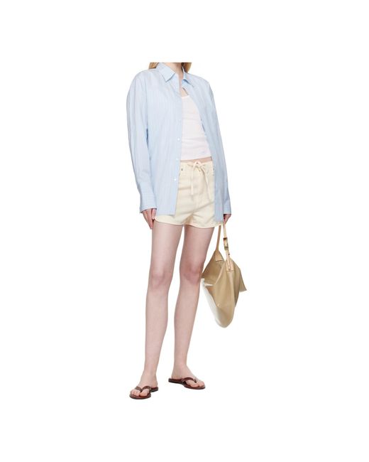Rag & Bone White Drawstring Shorts