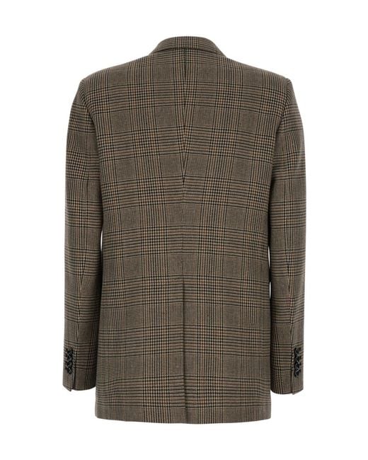 Tagliatore Green Double-Breasted Plaid Jacket