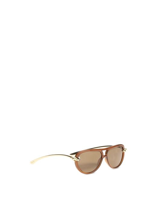 Bottega Veneta Natural Eyewear Knot Aviator Sunglasses