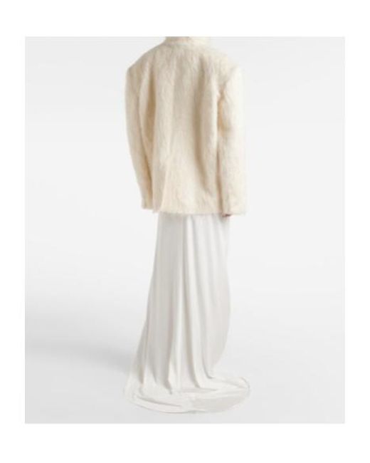 Magda Butrym White Alpaca-Blend Jacket